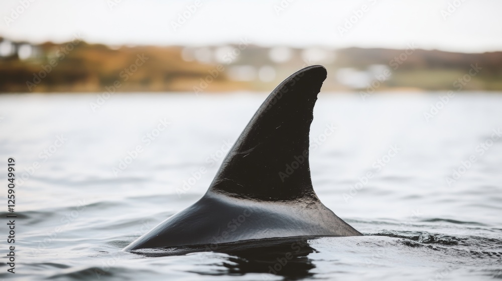 Fototapeta premium Responsible dolphin watching experience promotes marine conservation during Dolphin Awareness Month while tourists learn from an ethical wildlife guide