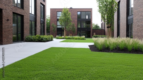 Modern apartment courtyard garden