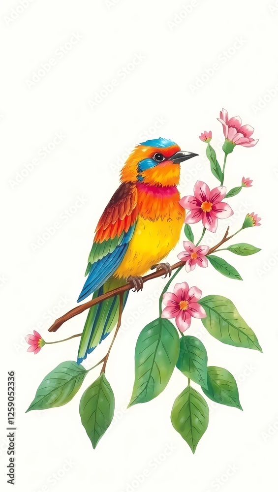 Obraz premium colorful parrot on a branch
