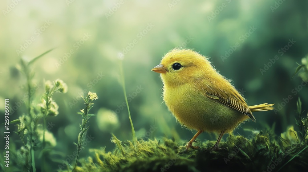 Small yellow bird for wildlife and nature lovers Small yellow bird for wildlife and nature lovers