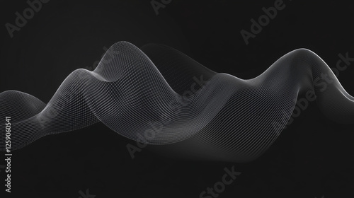 Abstract digital graph with clean lines and gradient lighting, embodying modern minimalism and professional clarity