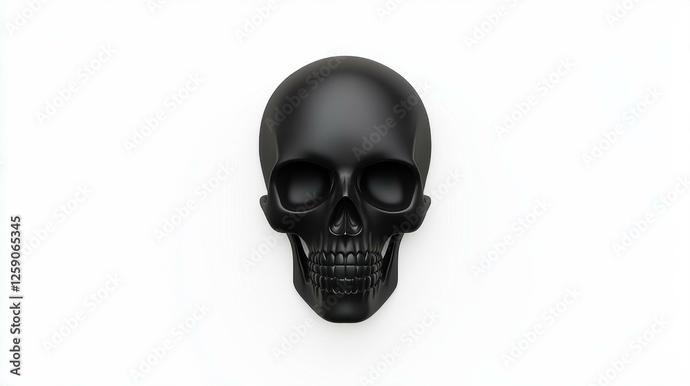 A striking 3D metallic skull badge casts intriguing shadows, highlighting its sleek design on a textured white backdrop. A striking 3D metallic skull badge casts intriguing shadows, highlighting its sleek design on a textured white backdrop.