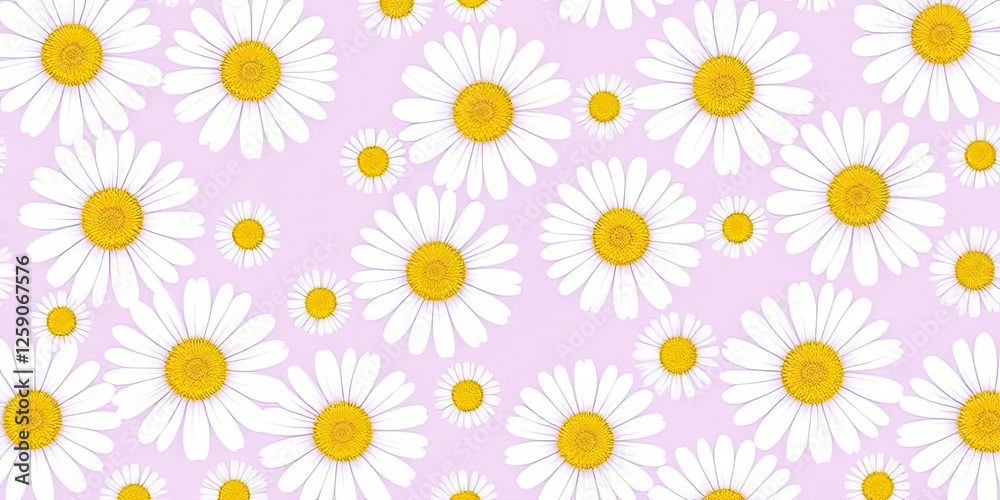 Lovely Daisy Flower Pattern Floral Background Spring Bloom Nature Texture Lovely Daisy Flower Pattern Floral Background Spring Bloom Nature Texture