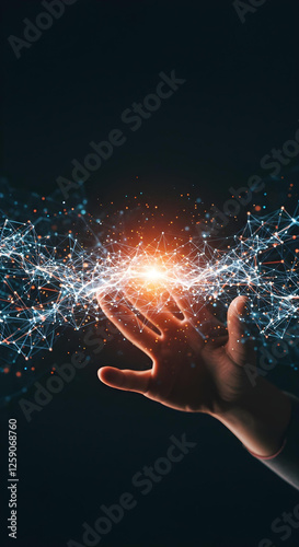 Futuristic AI Mind with Digital Synapses