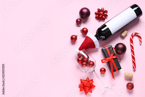 Composition with bottle of ...