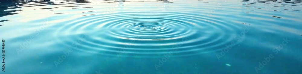 Calm lake surface with circular waves on clear water, outdoors, clear water, circular waves Calm lake surface with circular waves on clear water, outdoors, clear water, circular waves