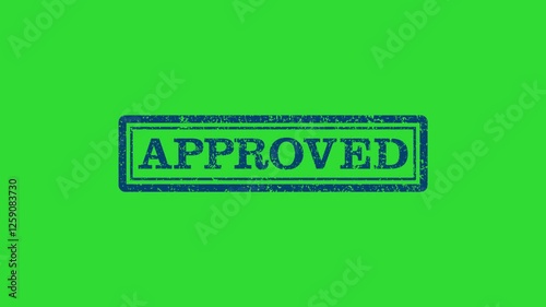 Approved Stamp Animation Green Screen Background 4K Video