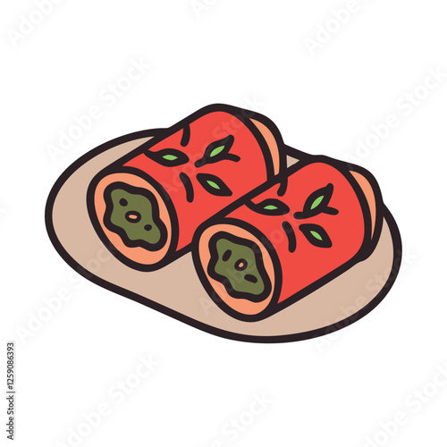 Sushi Asian Food Spring Rolls Icon