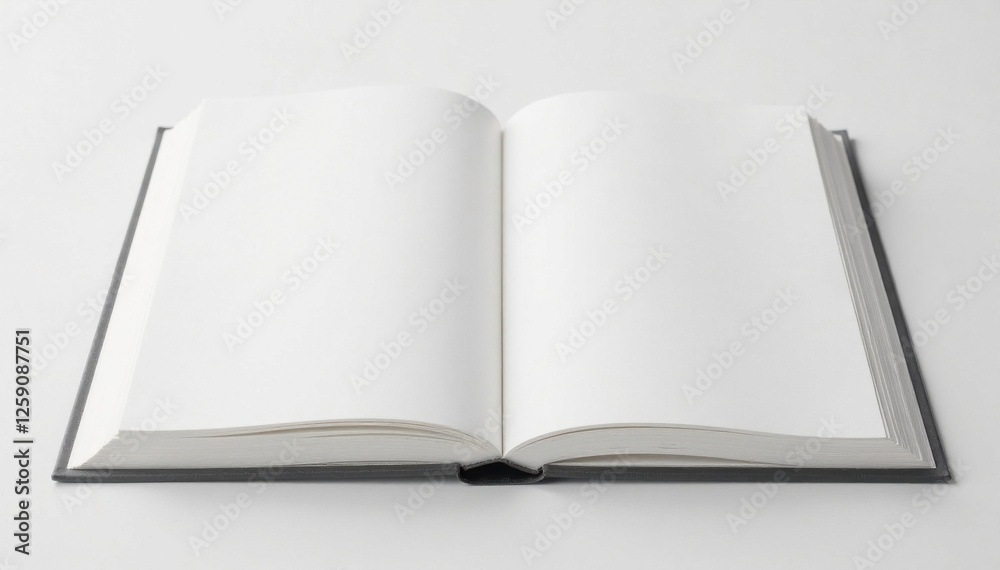 Close-up of an isolated blank book with a grey border, grey, border, paper Close-up of an isolated blank book with a grey border, grey, border, paper