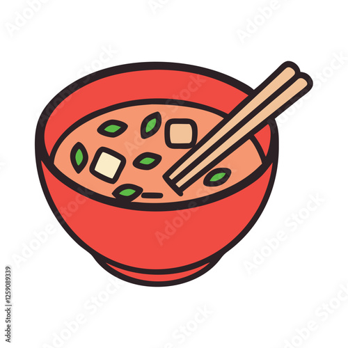 Sushi Asian Food Miso Soup Icon