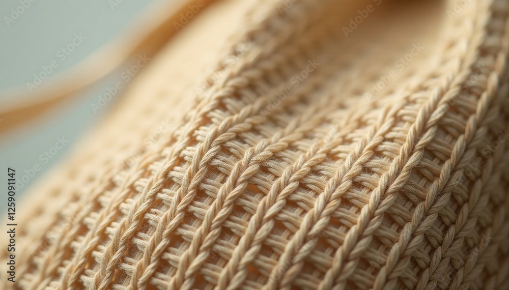 Close-up of eco bag material texture, showcasing natural fibers, , textile patterns, natural fiber textures Close-up of eco bag material texture, showcasing natural fibers, , textile patterns, natural fiber textures