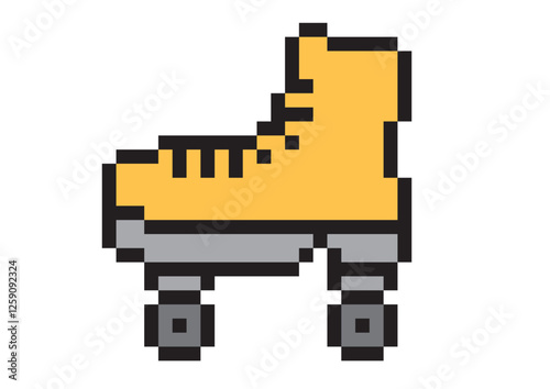 ローラースケートのドット絵