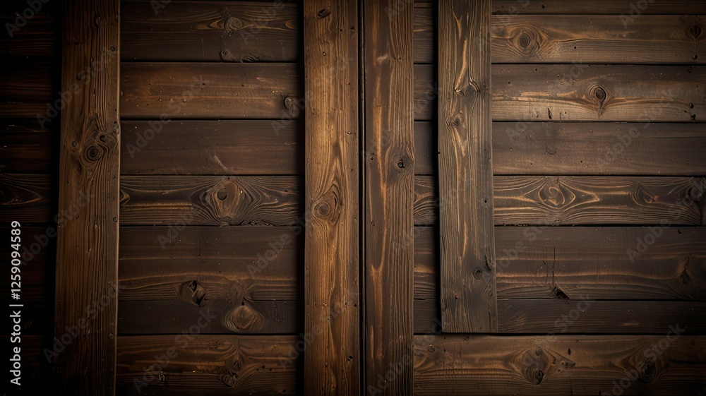 Close up of a rustic wooden wall highlighting the unique textures and warm tones of the planks in a cozy indoor environment Close up of a rustic wooden wall highlighting the unique textures and warm tones of the planks in a cozy indoor environment