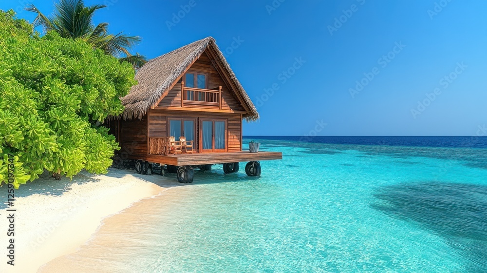 Tropical Beachfront Bungalow Getaway: Relaxing Ocean View Villa Tropical Beachfront Bungalow Getaway: Relaxing Ocean View Villa