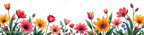 Wallpaper Mural Colorful mixed floral arrangement on white background, arrangement, arrangement Torontodigital.ca