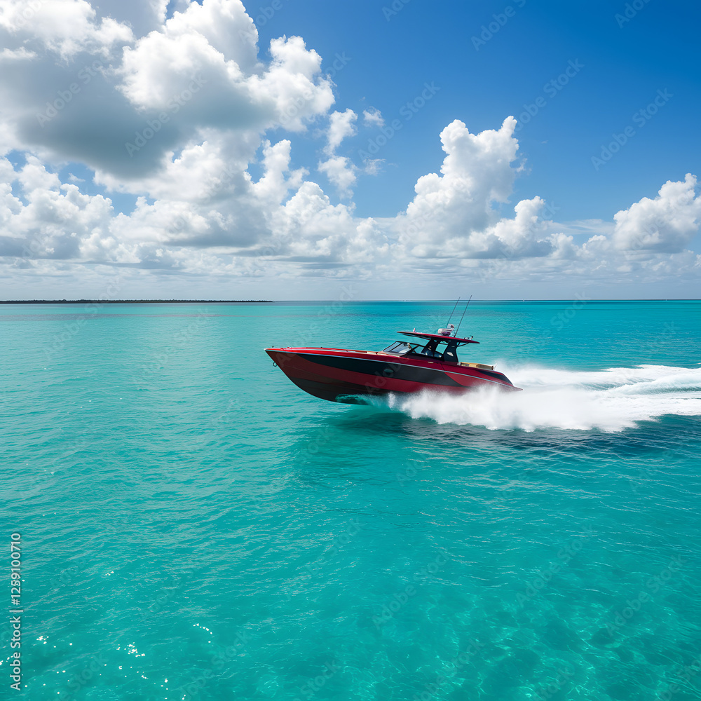 Fast boat on the sea Fast boat on the sea