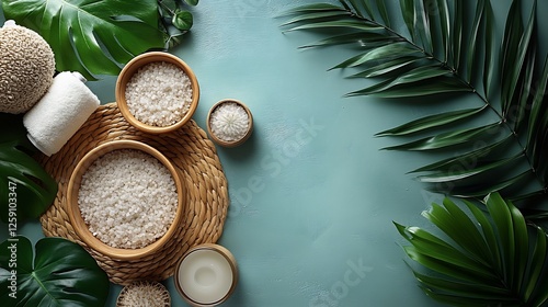 Sleek flyer mockup for a spa and wellness retreat with soothing colors and minimalist design isolated on a transparent background