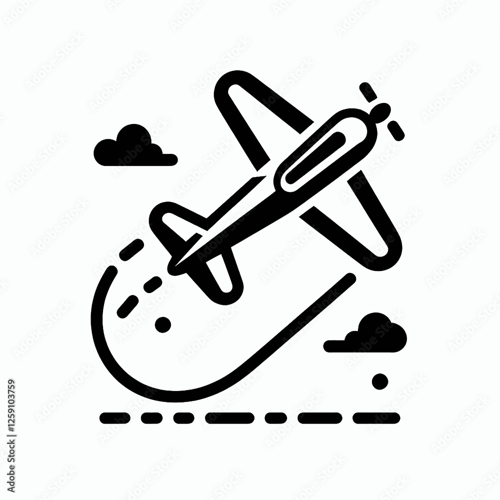 helicopter vector illustration, aerobatic, acrobatic, airplane