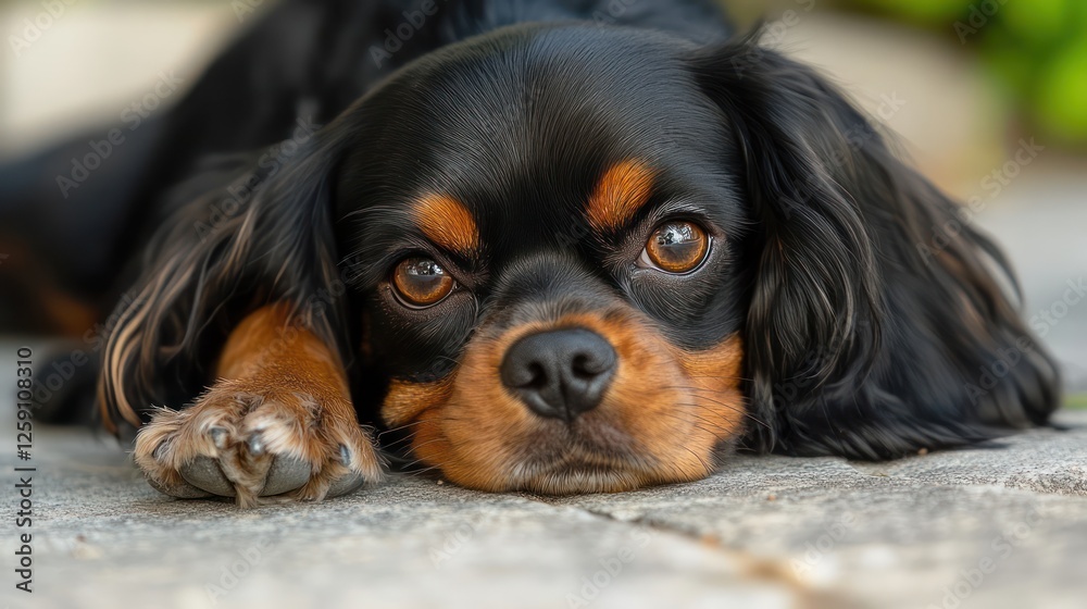 Adorable Cavalier King Charles Spaniel Resting Adorable Cavalier King Charles Spaniel Resting