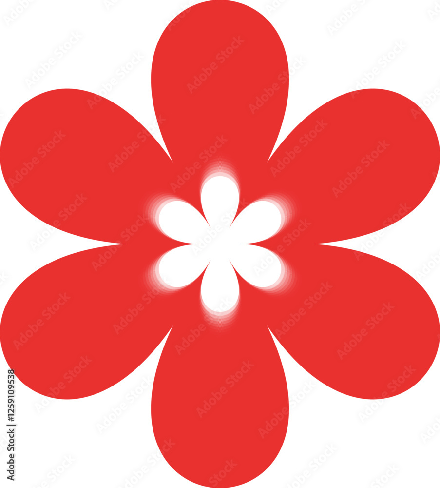 red flower isolated on a white background red flower isolated on a white background