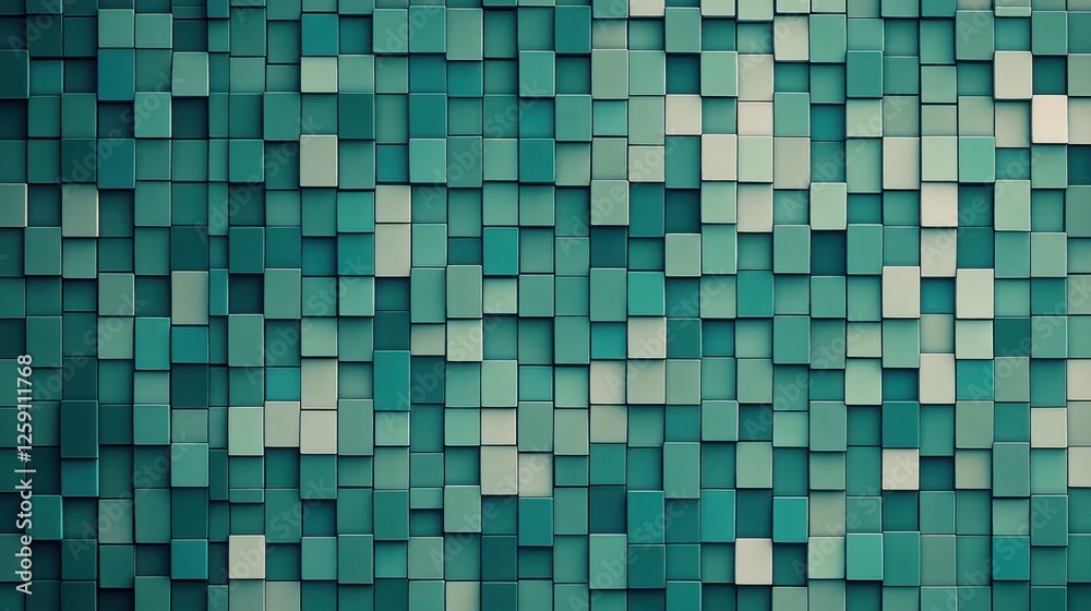 Abstract teal cube mosaic background texture. Abstract teal cube mosaic background texture.