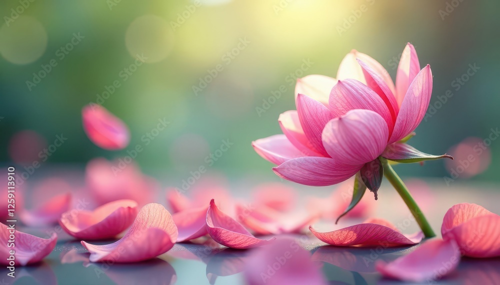Petals falling gently in a serene floral scene, bloom, petals, soft focus Petals falling gently in a serene floral scene, bloom, petals, soft focus