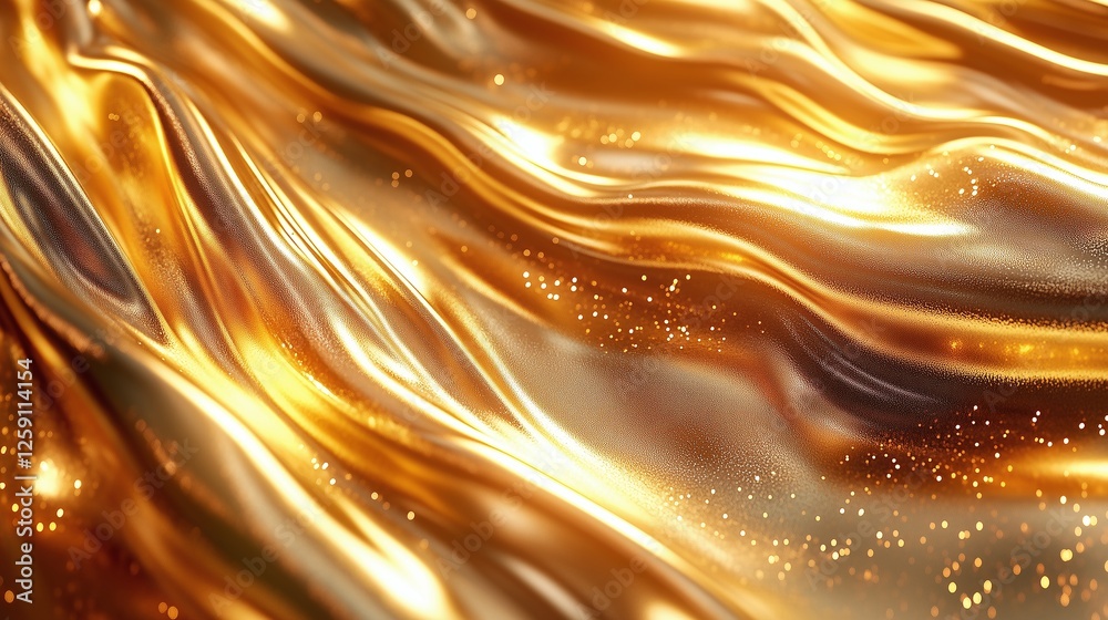 Golden Waves with Sparkling Highlights – Ideal for High-End Marketing & E-Commerce Golden Waves with Sparkling Highlights – Ideal for High-End Marketing & E-Commerce