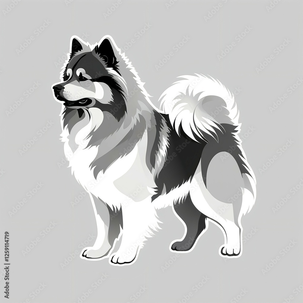 Fototapeta premium 胴は短く引き締まった体つきのキースホンド