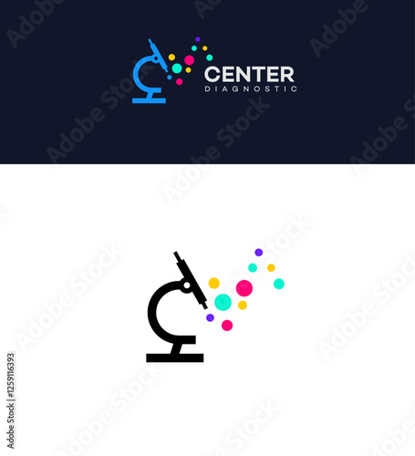 Center Diagnostic Logo Medical Science, Health, Analysis, Technology