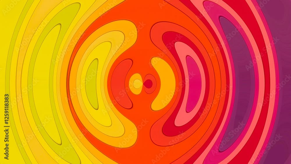 Multicolored psychedelic dream sequence animation