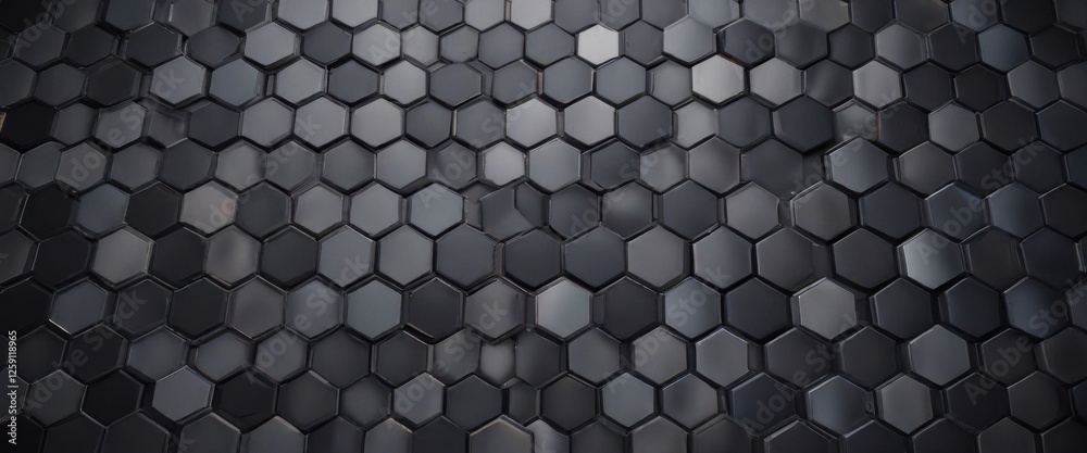 Geometric hexagonal mosaic with subtle gradient effect, gradual transitions, hexagonal mosaics, reflective surface Geometric hexagonal mosaic with subtle gradient effect, gradual transitions, hexagonal mosaics, reflective surface