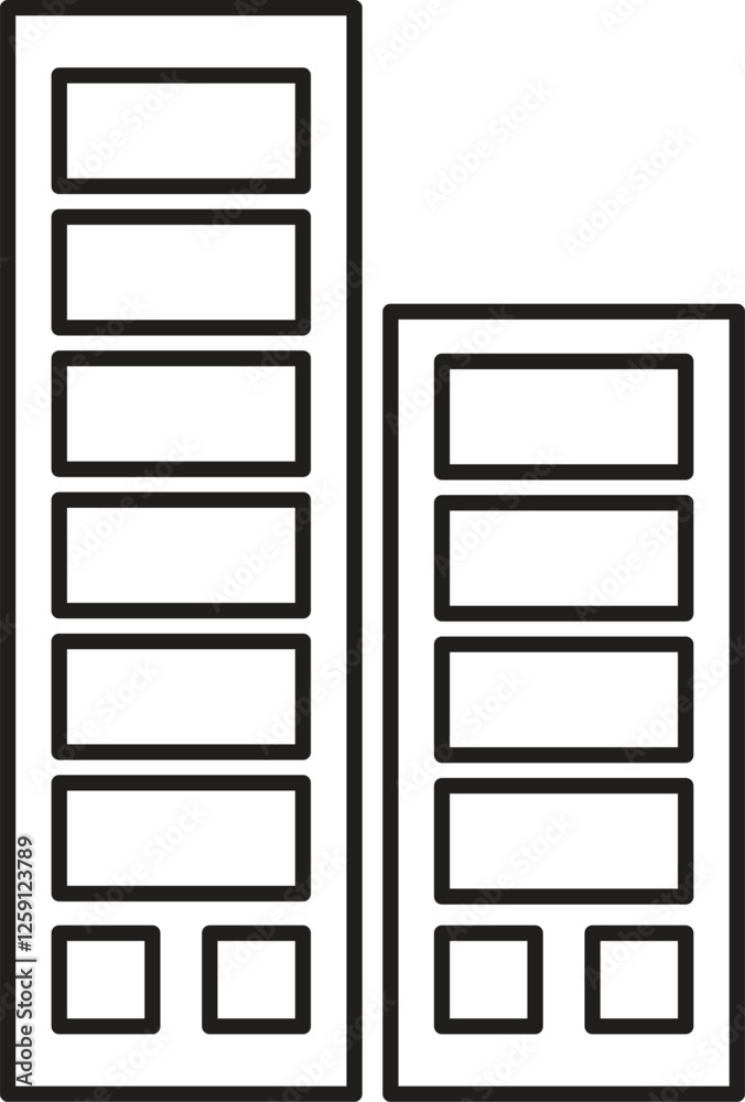 Buildings Icon Set Modern Architecture and Design Elements Buildings Icon Set Modern Architecture and Design Elements