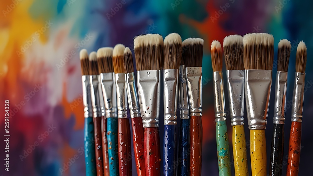 Fototapeta premium brushes and paints