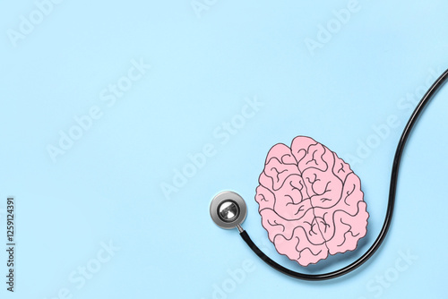 Paper human brain with stet...