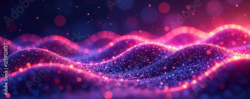 Luminous undulating lines, glowing, shapes, energy
