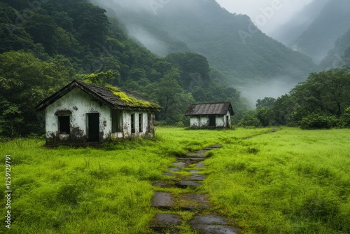 A fortified compound in a dense jungle, hidden from civilization