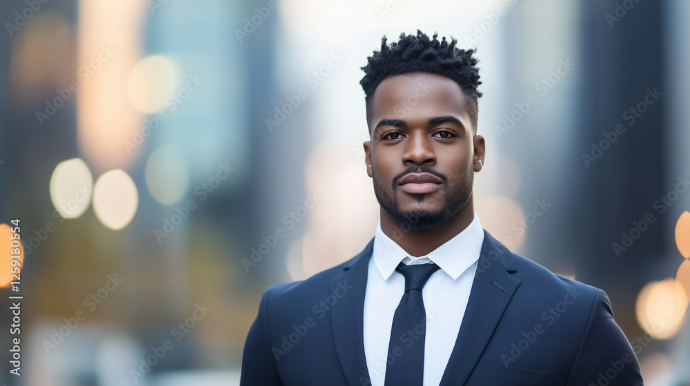 confident man in suit stands in urban setting, exuding professionalism and style. confident man in suit stands in urban setting, exuding professionalism and style.