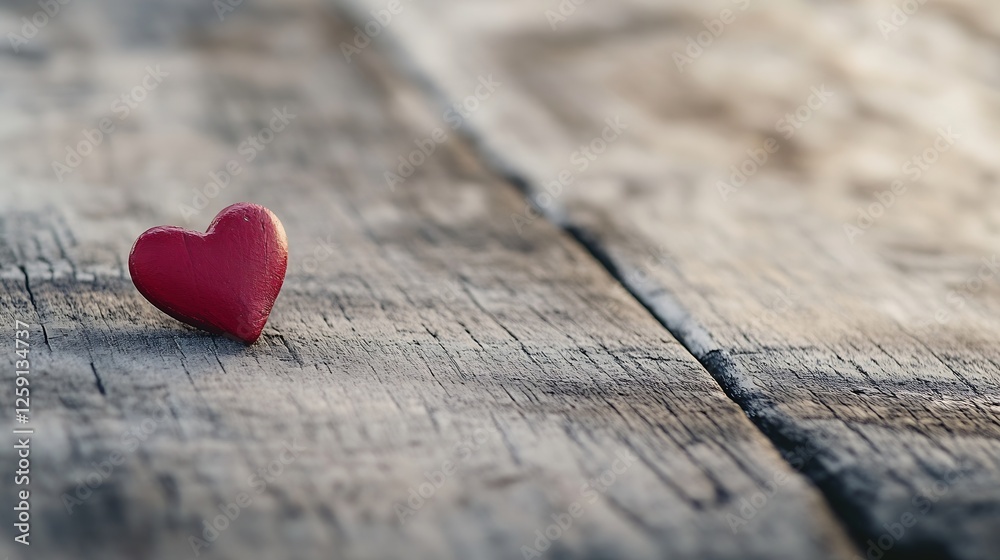 Heart Shape Object on Wooden Table Symbolizing Love and Affection : Generative AI Heart Shape Object on Wooden Table Symbolizing Love and Affection : Generative AI