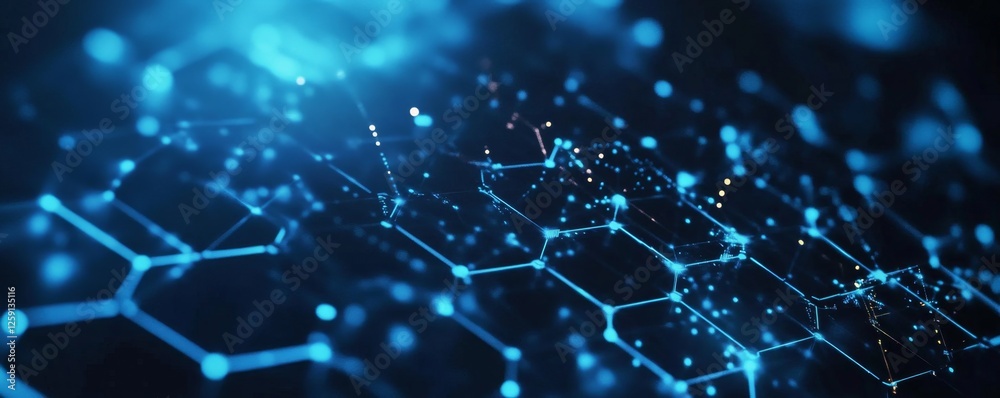 Abstract digital network hex grid Abstract digital network hex grid