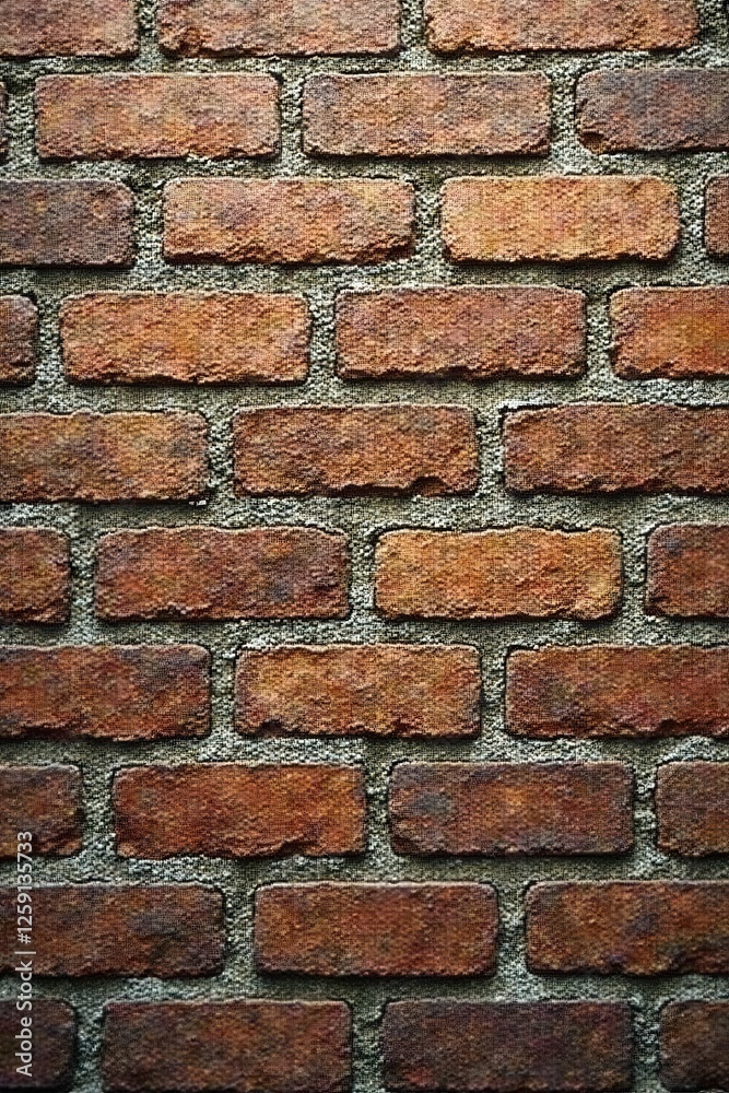 Obraz premium Rough textured brick wall with old mortar cracks, stone, brick, architectural