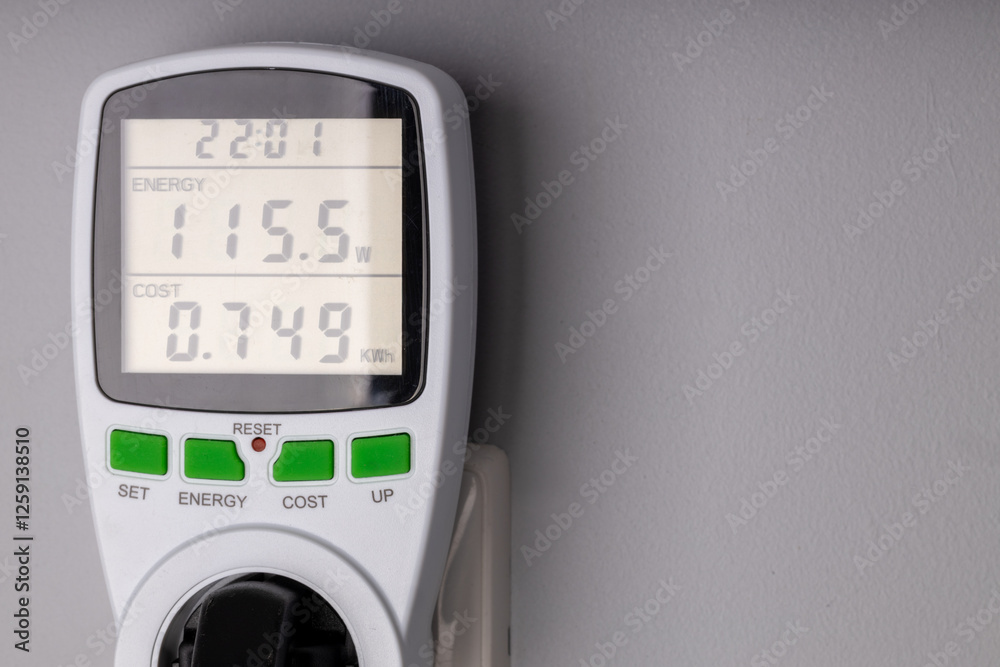 Digital Energy Meter Displaying Power Consumption Digital Energy Meter Displaying Power Consumption