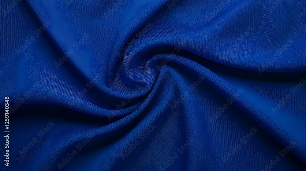 Fototapeta premium Deep Blue Textured Fabric Drape