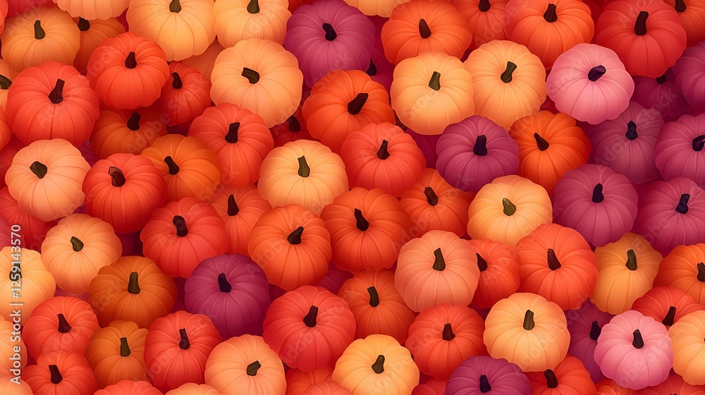 Colorful Pumpkins Autumn Background Texture Colorful Pumpkins Autumn Background Texture