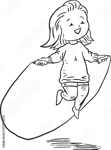 girl jumping rope