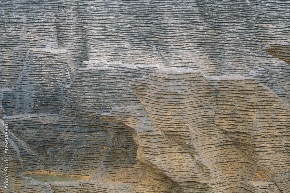 Naklejka premium Closeup on the Pancake Rocks – Natural Rock Formation