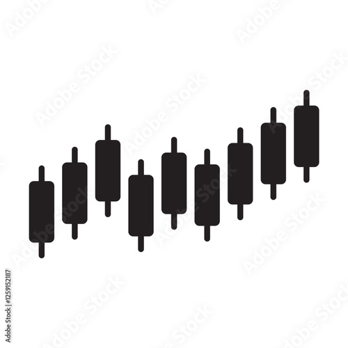 Technical Analysis, Crypto & Forex Trading, Financial Market, Investment & Trading, Stock Market Candlestick Icons – Trading and Financial Analysis Symbol