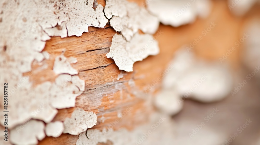 Close-Up of Textured Wood with Flaking Paint Revealing Natural Grain : Generative AI Close-Up of Textured Wood with Flaking Paint Revealing Natural Grain : Generative AI