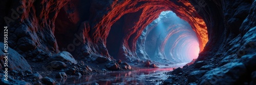 Spider web covered cave entrance, dark, spider web, bat