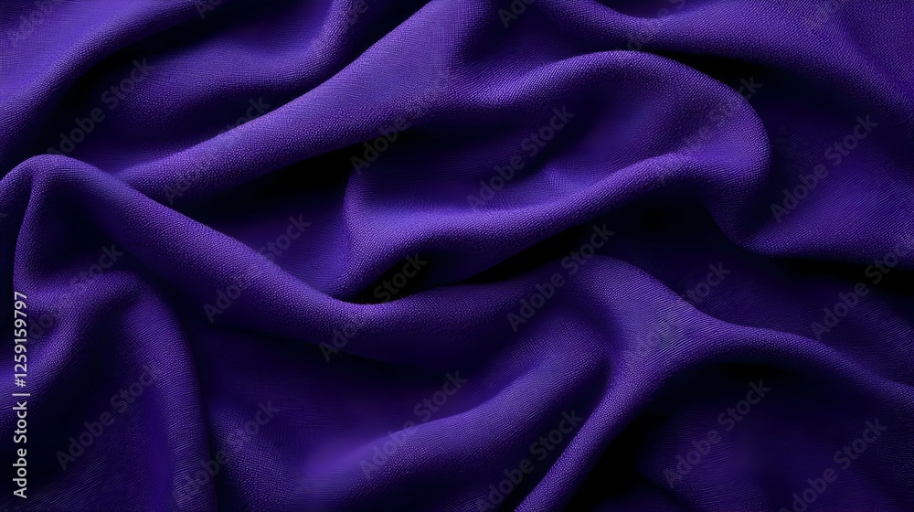 Obraz premium Close Up View Of Draped Purple Fabric Texture