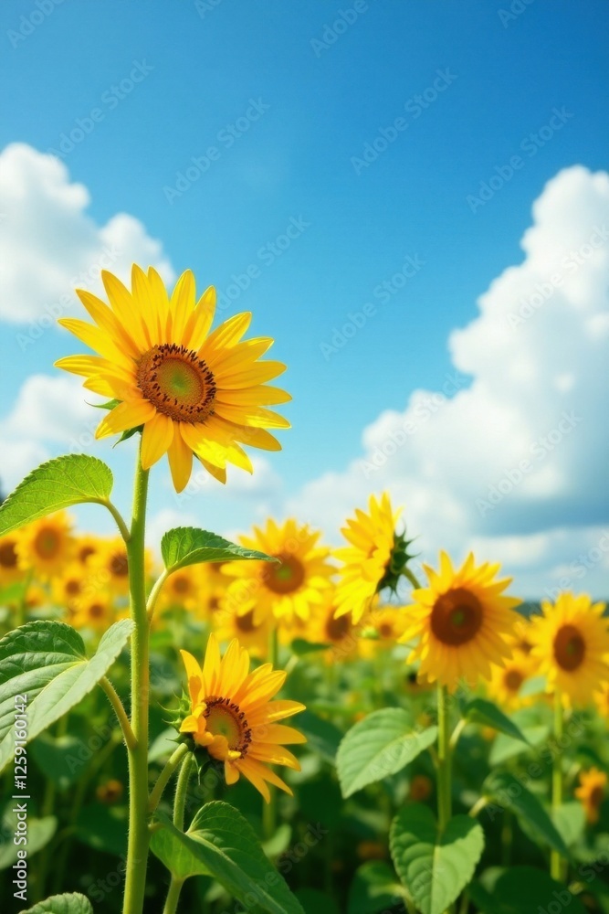Sunflowers swaying in the wind, Summer flowers treble clef music, outdoor instruments, warm sunshine Sunflowers swaying in the wind, Summer flowers treble clef music, outdoor instruments, warm sunshine